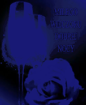 Niebieska róża miłego wieczoru